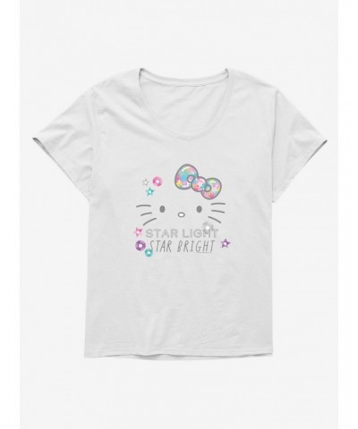 Hello Kitty Star Light Star Bright Girls T-Shirt Plus Size $11.48 T-Shirts