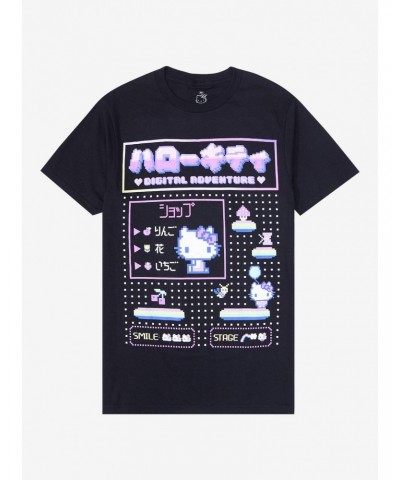 Hello Kitty 8-Bit Game Boyfriend Fit Girls T-Shirt $9.56 T-Shirts