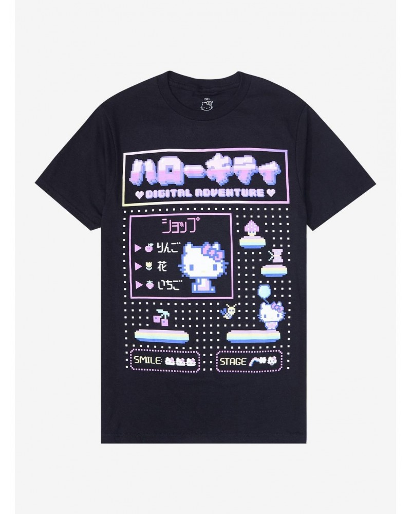 Hello Kitty 8-Bit Game Boyfriend Fit Girls T-Shirt $9.56 T-Shirts