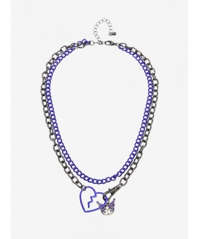 Kuromi Heart Layered Chain Necklace $4.52 Necklaces