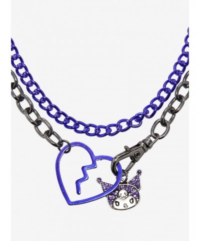 Kuromi Heart Layered Chain Necklace $4.52 Necklaces