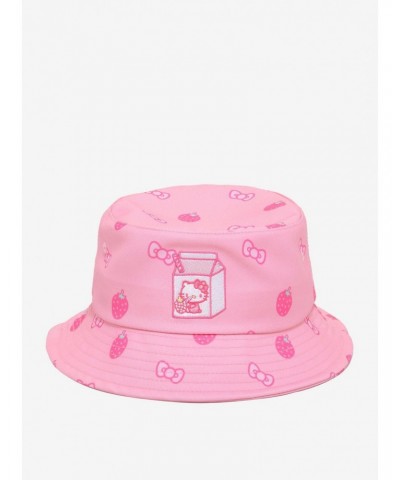 Hello Kitty Strawberries & Bows Bucket Hat $7.56 Hats