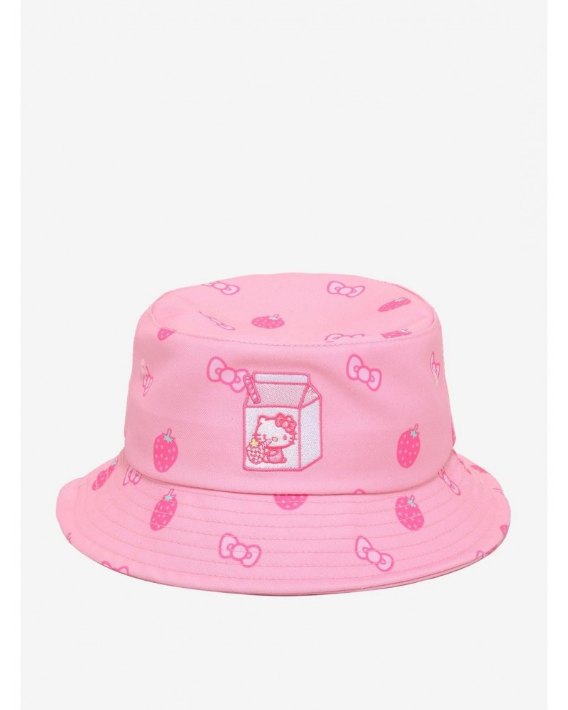 Hello Kitty Strawberries & Bows Bucket Hat $7.56 Hats