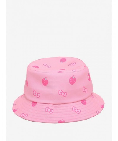 Hello Kitty Strawberries & Bows Bucket Hat $7.56 Hats