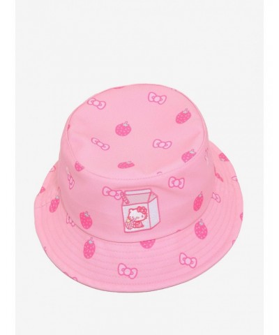 Hello Kitty Strawberries & Bows Bucket Hat $7.56 Hats