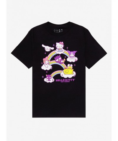 Hello Kitty And Friends Rainbow Boyfriend Fit Girls T-Shirt $9.76 T-Shirts