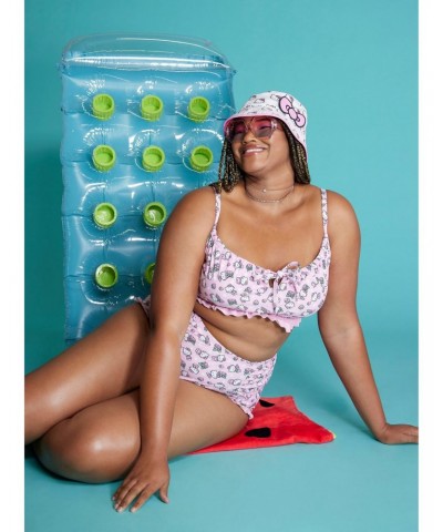 Hello Kitty Strawberry Ruffle Swim Top Plus Size $11.10 Tops