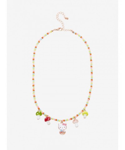 Hello Kitty And Friends Mushroom Beaded Charm Necklace $5.81 Necklaces