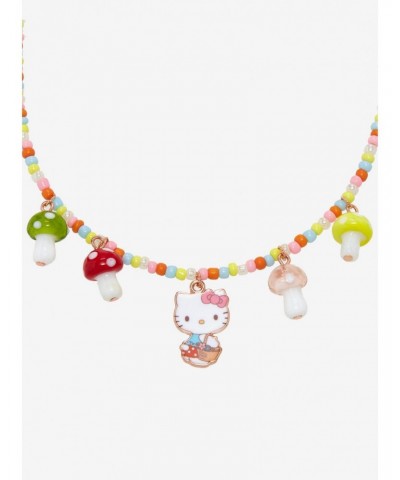 Hello Kitty And Friends Mushroom Beaded Charm Necklace $5.81 Necklaces