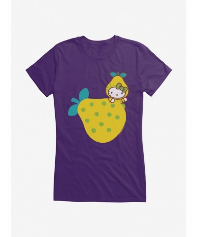 Hello Kitty Five A Day Hiding The Pear Girls T-Shirt $8.76 T-Shirts