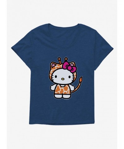 Hello Kitty Jungle Paradise Giaraffe Girls T-Shirt Plus Size $10.17 T-Shirts