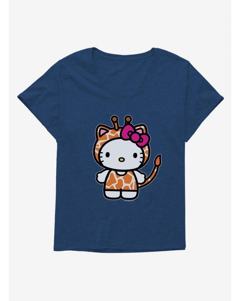 Hello Kitty Jungle Paradise Giaraffe Girls T-Shirt Plus Size $10.17 T-Shirts