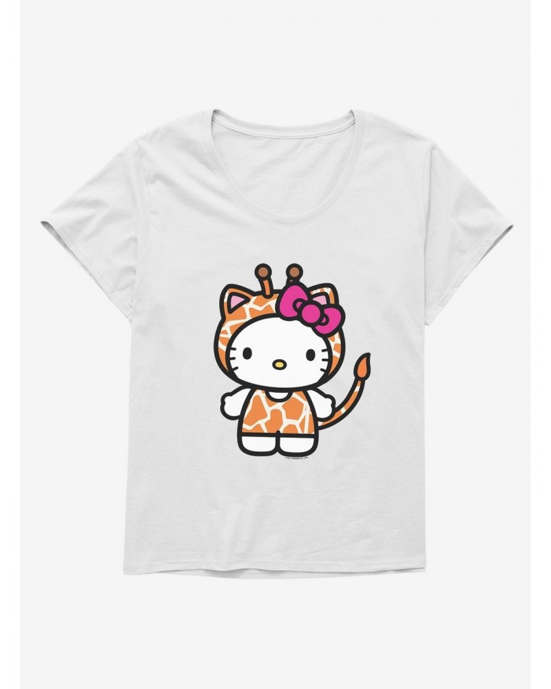 Hello Kitty Jungle Paradise Giaraffe Girls T-Shirt Plus Size $10.17 T-Shirts