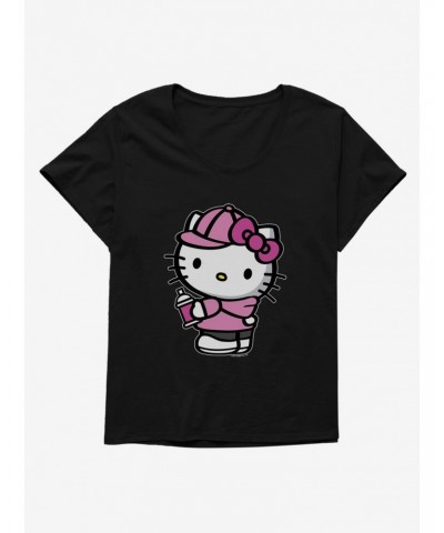 Hello Kitty Pink Side Girls T-Shirt Plus Size $7.17 T-Shirts