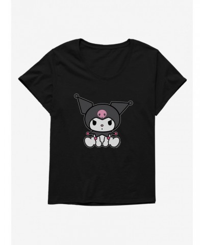 Kuromi Sitting Girls T-Shirt Plus Size $9.94 T-Shirts