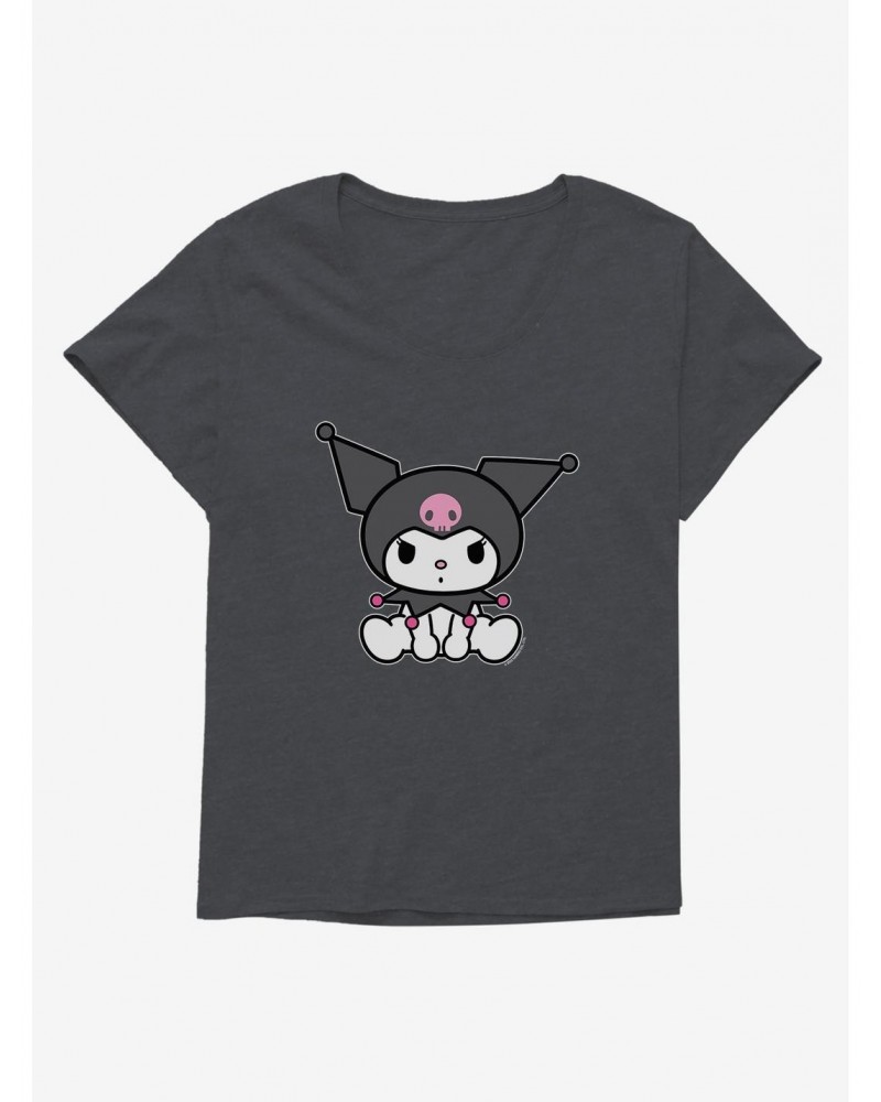 Kuromi Sitting Girls T-Shirt Plus Size $9.94 T-Shirts