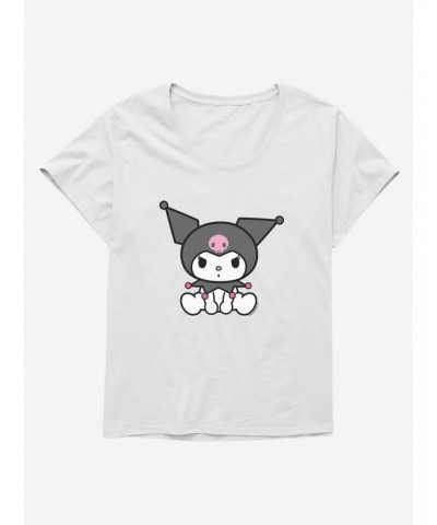 Kuromi Sitting Girls T-Shirt Plus Size $9.94 T-Shirts