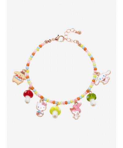 Hello Kitty And Friends Mushroom Beaded Charm Bracelet $5.29 Bracelets
