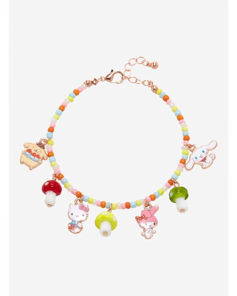 Hello Kitty And Friends Mushroom Beaded Charm Bracelet $5.29 Bracelets