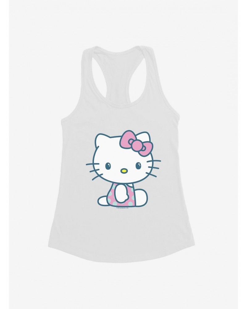 Hello Kitty Kawaii Vacation Polka Dot Swim Outfit Girls Tank $7.97 Tanks