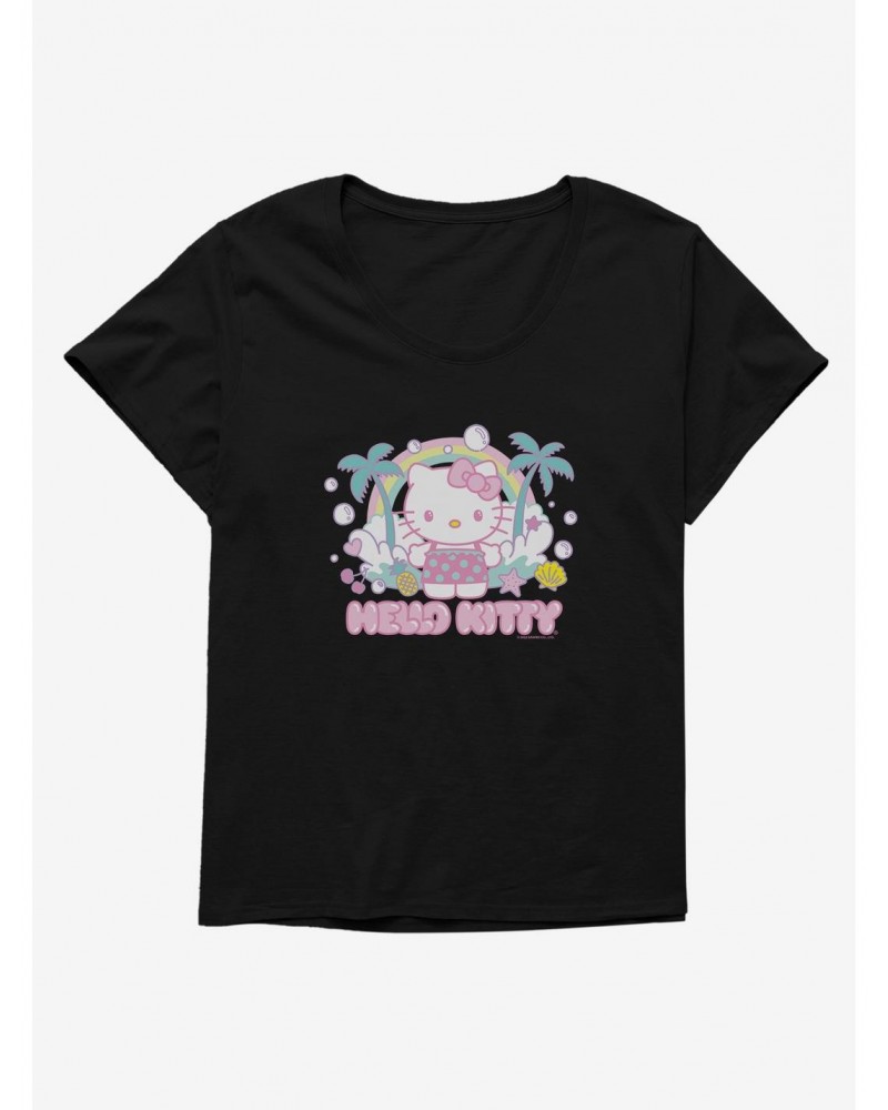 Hello Kitty Kawaii Vacation Bubble Dreams Girls T-Shirt Plus Size $9.33 T-Shirts