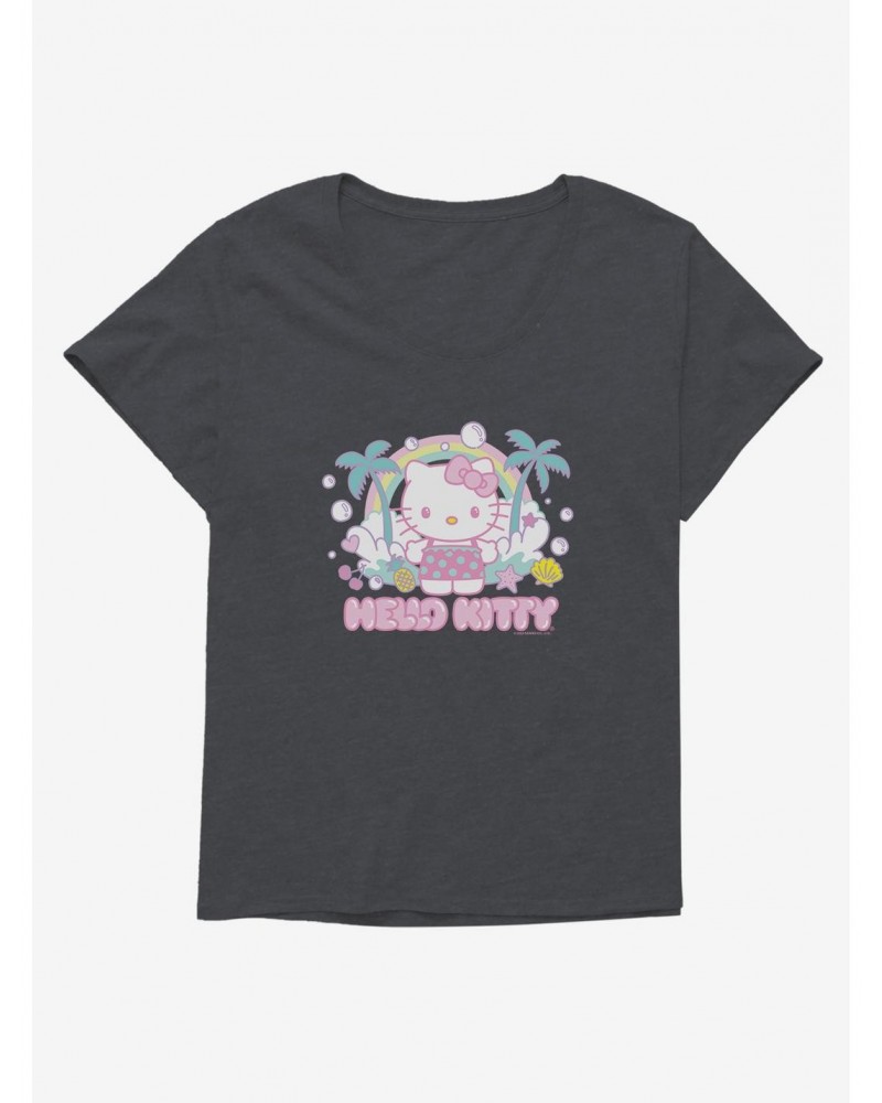 Hello Kitty Kawaii Vacation Bubble Dreams Girls T-Shirt Plus Size $9.33 T-Shirts