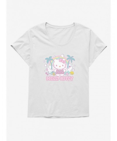 Hello Kitty Kawaii Vacation Bubble Dreams Girls T-Shirt Plus Size $9.33 T-Shirts