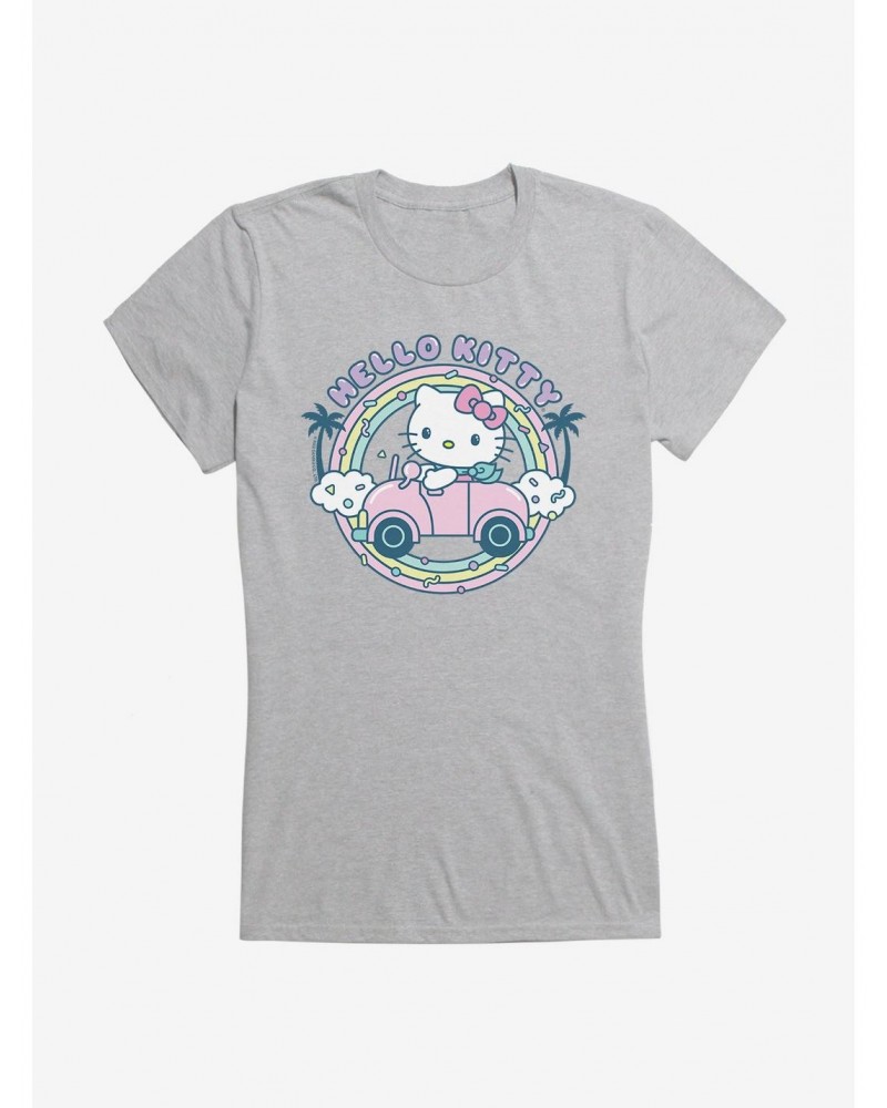 Hello Kitty Kawaii Vacation Retro Getaway Icon Girls T-Shirt $9.96 T-Shirts