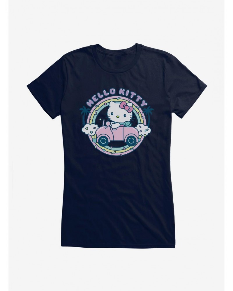 Hello Kitty Kawaii Vacation Retro Getaway Icon Girls T-Shirt $9.96 T-Shirts