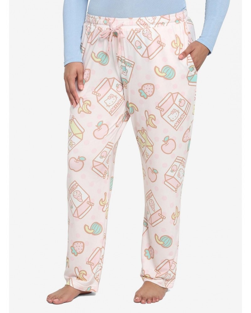 Hello Kitty And Friends Milk Carton Pajama Pants Plus Size $11.48 Pants