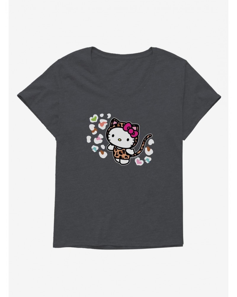 Hello Kitty Jungle Paradise Animal Spots Girls T-Shirt Plus Size $8.09 T-Shirts