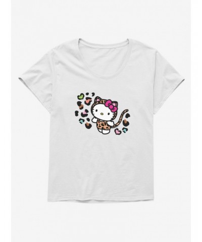 Hello Kitty Jungle Paradise Animal Spots Girls T-Shirt Plus Size $8.09 T-Shirts