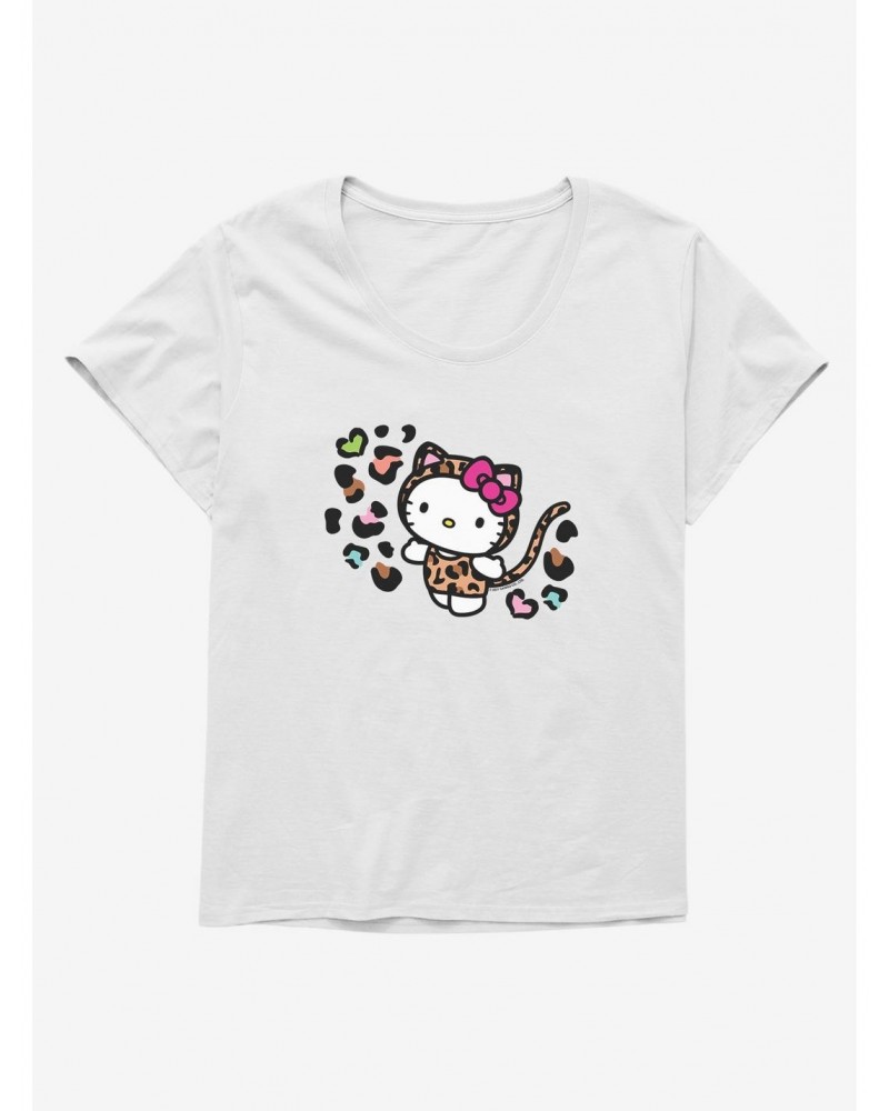 Hello Kitty Jungle Paradise Animal Spots Girls T-Shirt Plus Size $8.09 T-Shirts