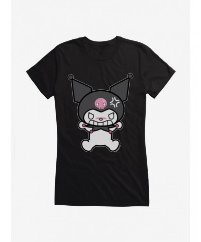 Kuromi Angry Grin Girls T-Shirt $9.96 T-Shirts