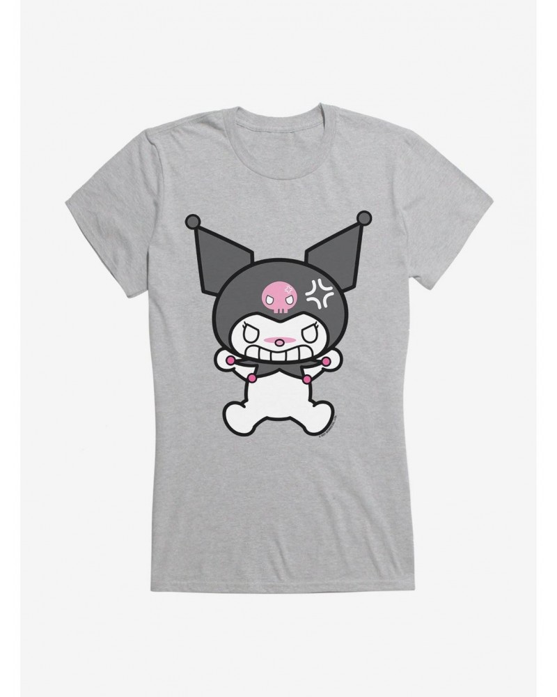 Kuromi Angry Grin Girls T-Shirt $9.96 T-Shirts