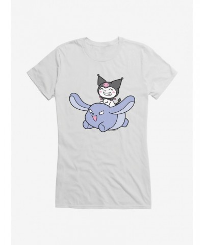 Kuromi Happy Baku Flying Girls T-Shirt $5.98 T-Shirts