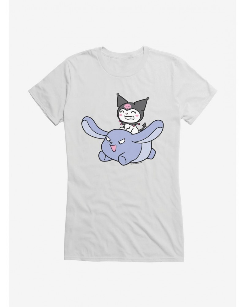 Kuromi Happy Baku Flying Girls T-Shirt $5.98 T-Shirts