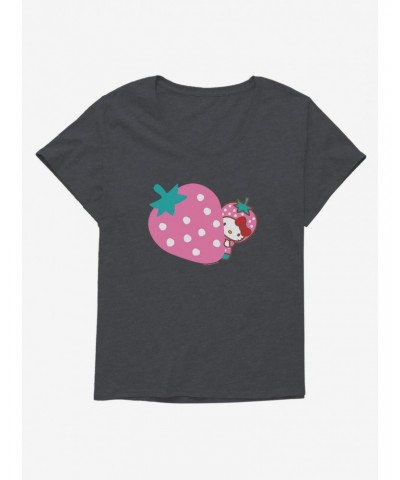 Hello Kitty Five A Day Pink Strawberry Girls T-Shirt Plus Size $10.64 T-Shirts