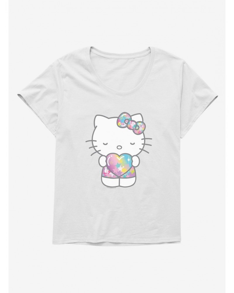 Hello Kitty Starshine Heart Girls T-Shirt Plus Size $8.37 T-Shirts
