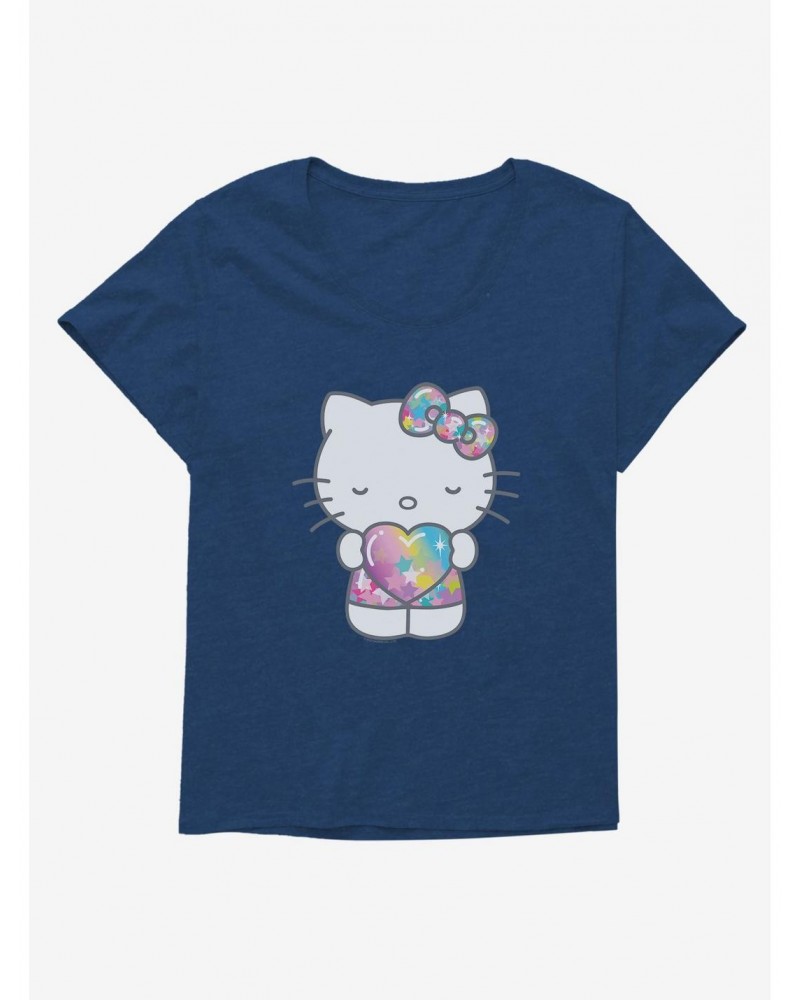 Hello Kitty Starshine Heart Girls T-Shirt Plus Size $8.37 T-Shirts