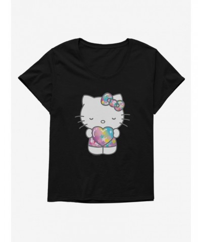 Hello Kitty Starshine Heart Girls T-Shirt Plus Size $8.37 T-Shirts