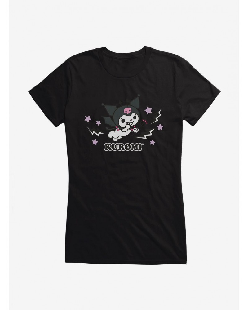 Kuromi Halloween Flying Girls T-Shirt $9.36 T-Shirts