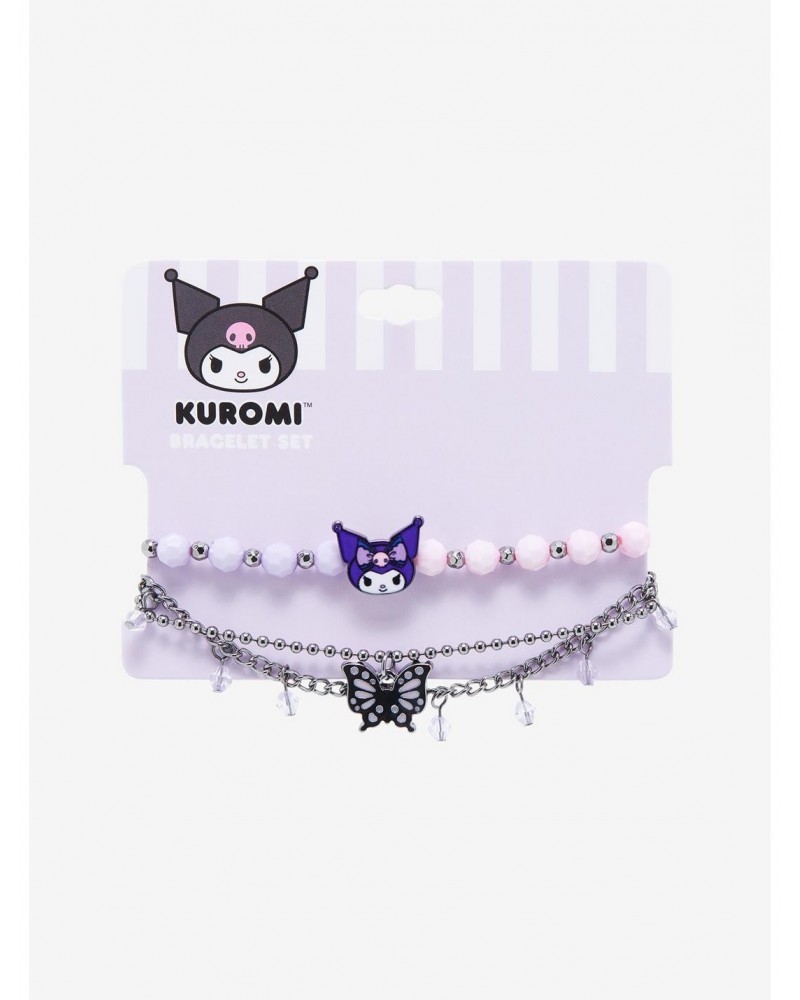 Kuromi Butterfly Bead Bracelet Set $5.42 Bracelet Set