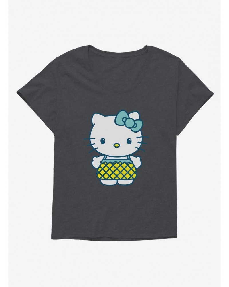 Hello Kitty Kawaii Vacation Pineapple Outfit Girls T-Shirt Plus Size $9.33 T-Shirts