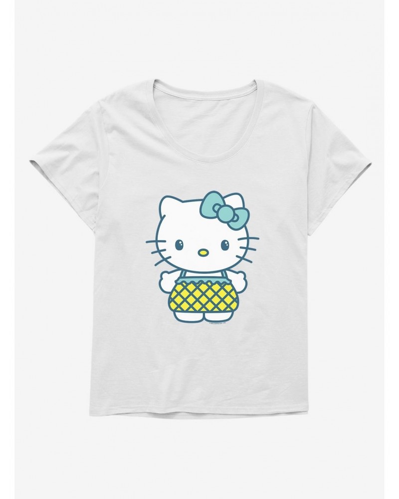 Hello Kitty Kawaii Vacation Pineapple Outfit Girls T-Shirt Plus Size $9.33 T-Shirts