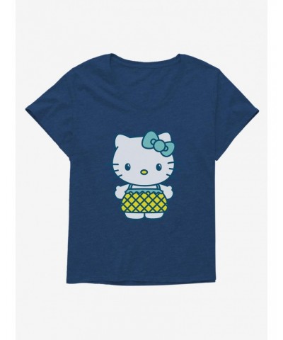 Hello Kitty Kawaii Vacation Pineapple Outfit Girls T-Shirt Plus Size $9.33 T-Shirts