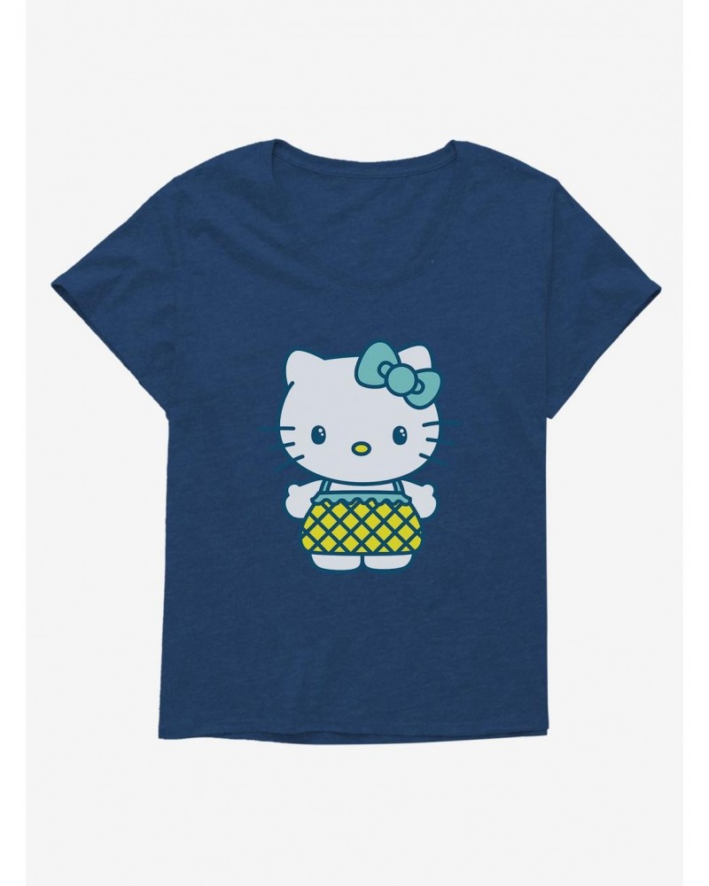 Hello Kitty Kawaii Vacation Pineapple Outfit Girls T-Shirt Plus Size $9.33 T-Shirts