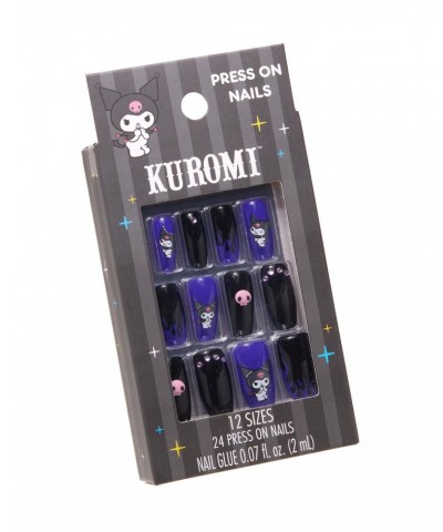Kuromi Purple Flames Faux Nail Set $3.92 Nail Set